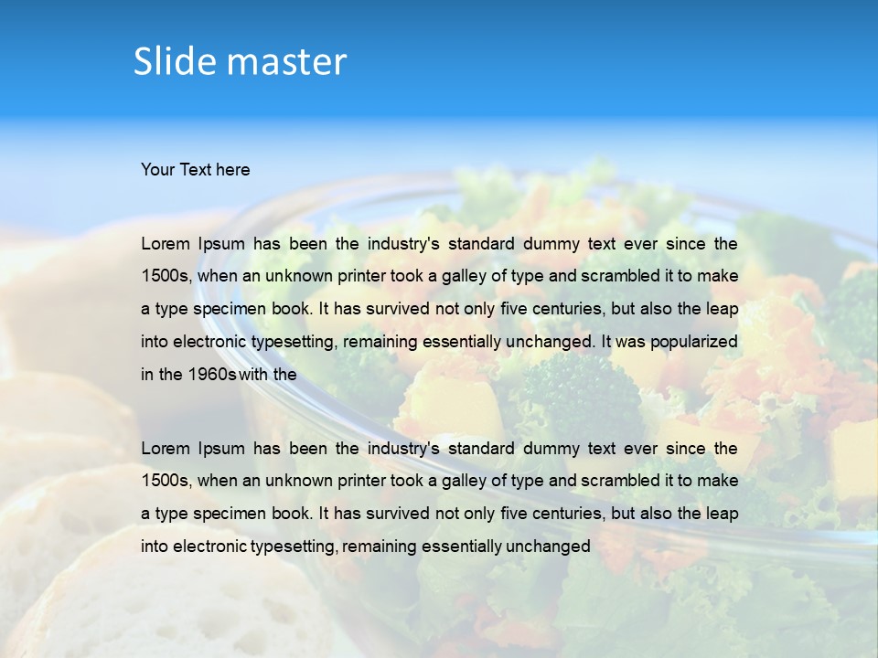 Bowl Glass Horizontal PowerPoint Template