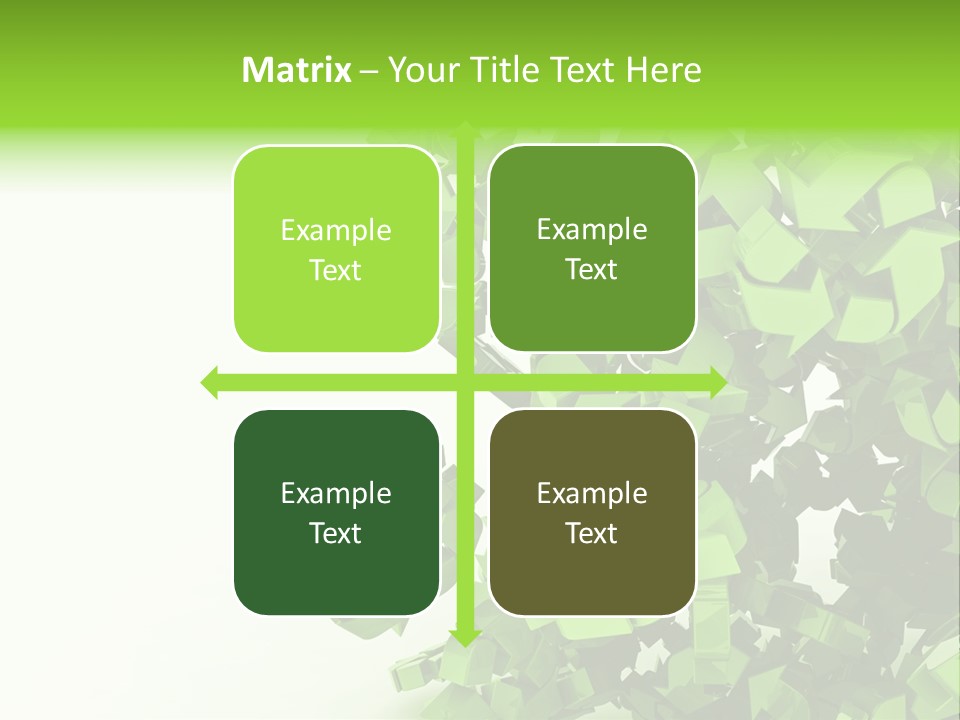 Recycle Symbol Glossy Shiny PowerPoint Template