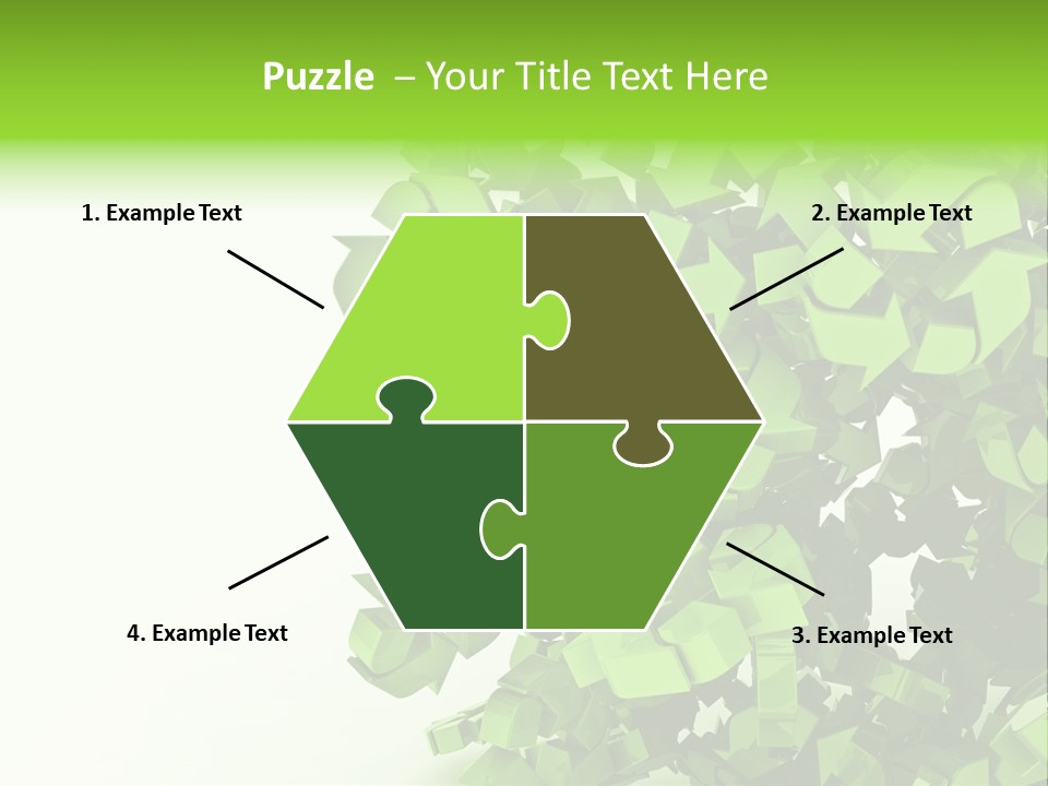 Recycle Symbol Glossy Shiny PowerPoint Template