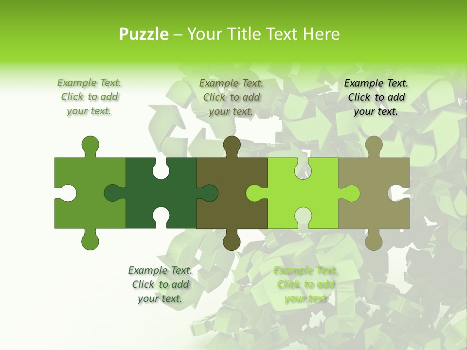 Recycle Symbol Glossy Shiny PowerPoint Template