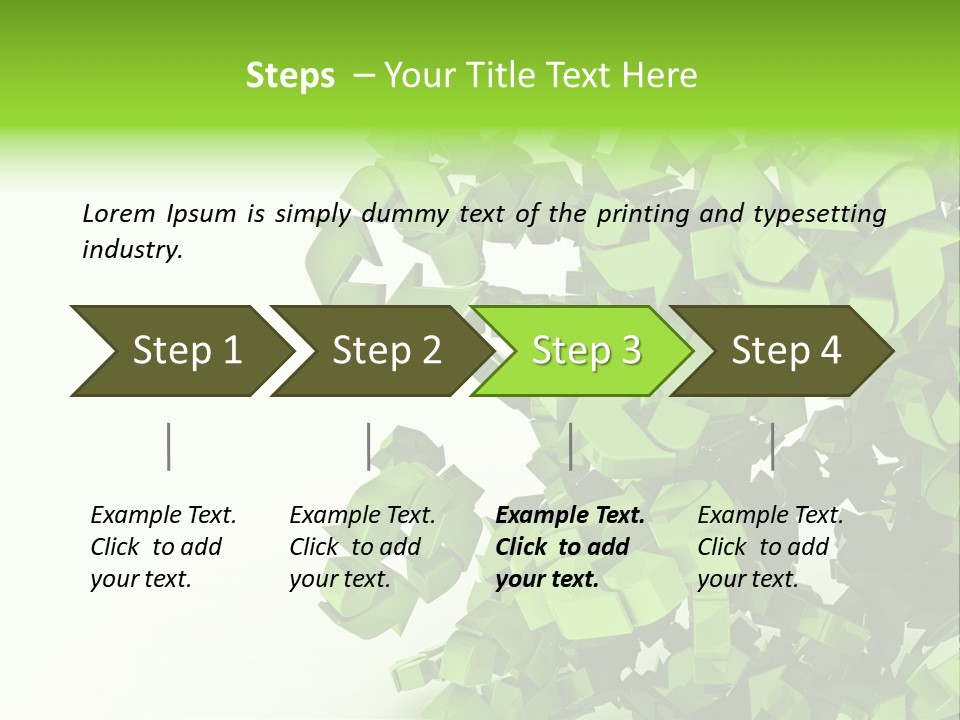 Recycle Symbol Glossy Shiny PowerPoint Template