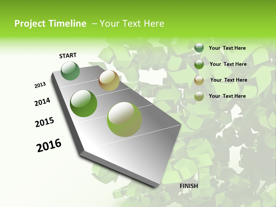 Recycle Symbol Glossy Shiny PowerPoint Template