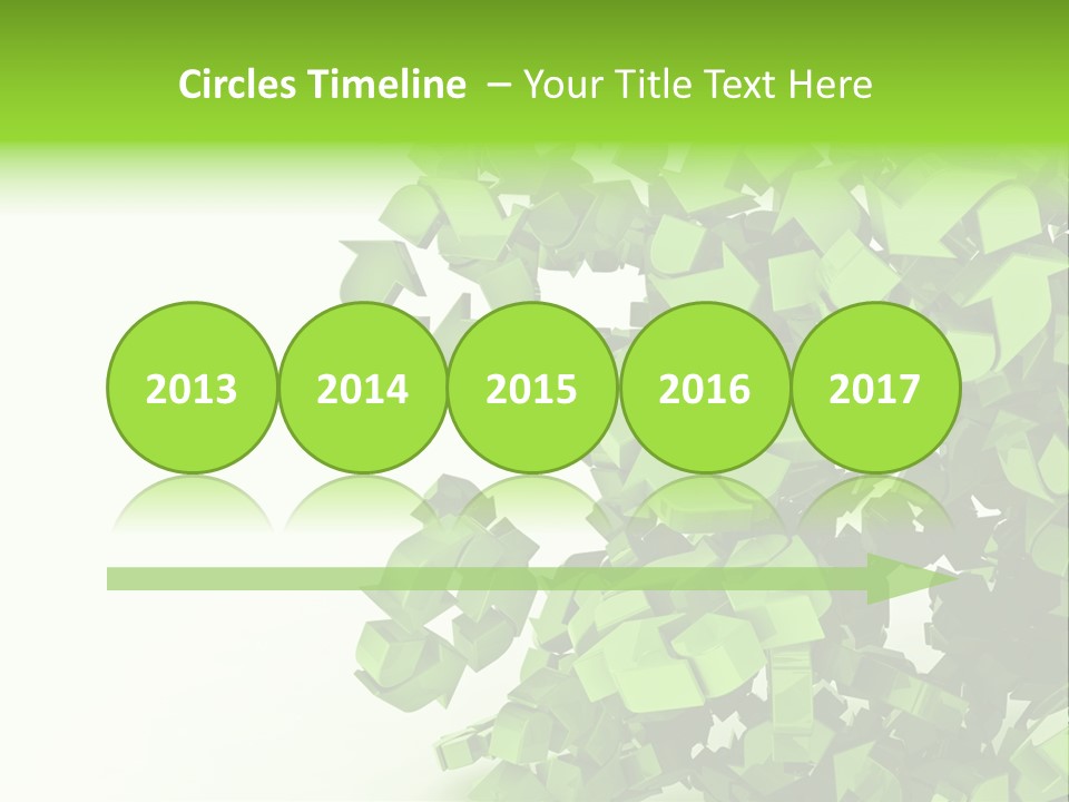 Recycle Symbol Glossy Shiny PowerPoint Template