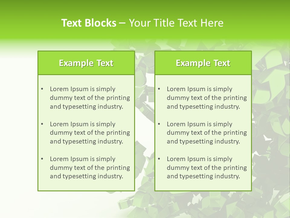 Recycle Symbol Glossy Shiny PowerPoint Template