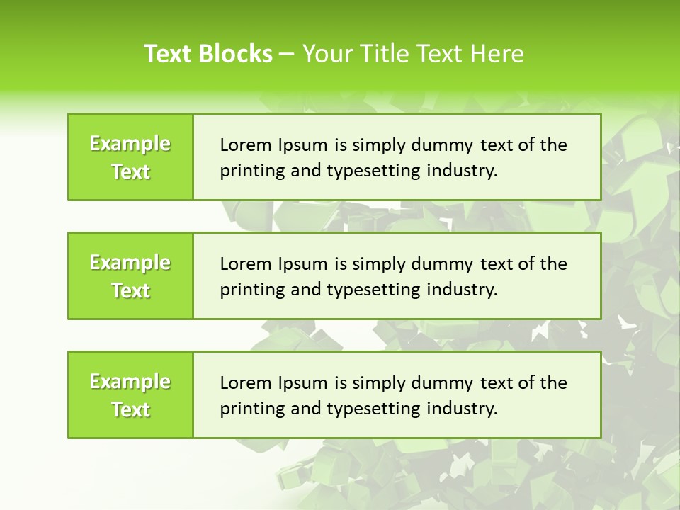 Recycle Symbol Glossy Shiny PowerPoint Template