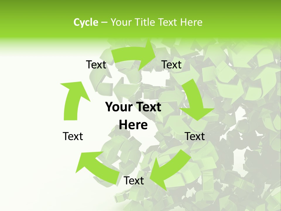 Recycle Symbol Glossy Shiny PowerPoint Template