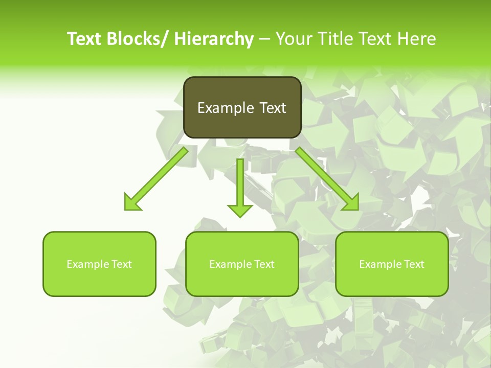 Recycle Symbol Glossy Shiny PowerPoint Template
