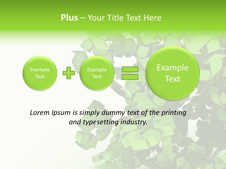 Recycle Symbol Glossy Shiny PowerPoint Template