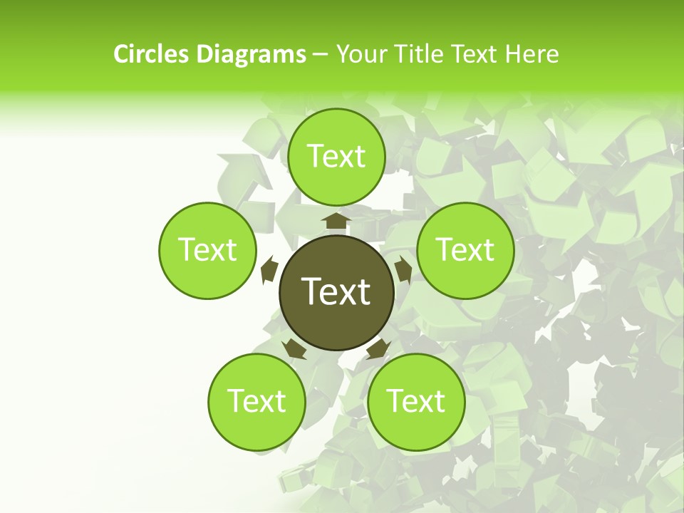 Recycle Symbol Glossy Shiny PowerPoint Template