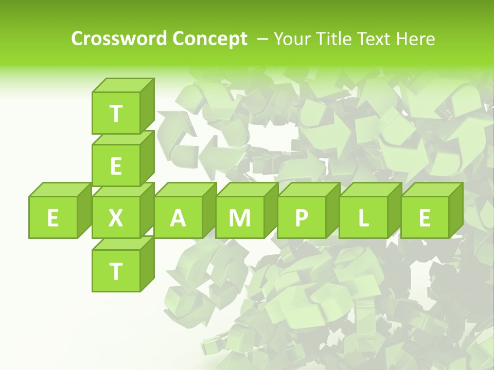 Recycle Symbol Glossy Shiny PowerPoint Template