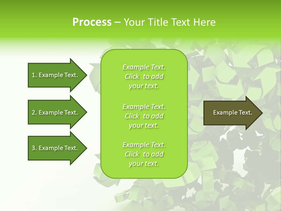 Recycle Symbol Glossy Shiny PowerPoint Template