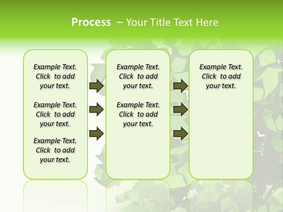 Recycle Symbol Glossy Shiny PowerPoint Template