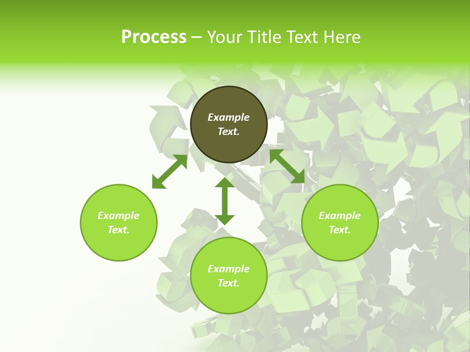 Recycle Symbol Glossy Shiny PowerPoint Template