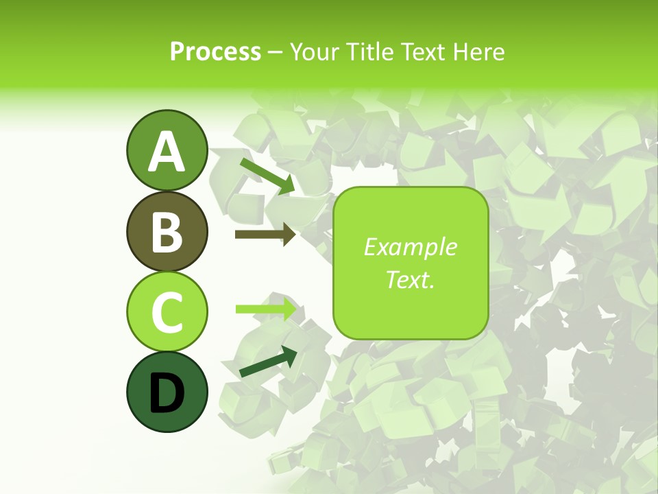 Recycle Symbol Glossy Shiny PowerPoint Template
