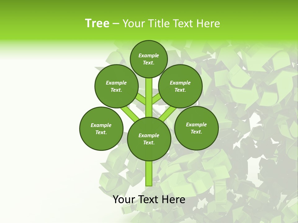 Recycle Symbol Glossy Shiny PowerPoint Template