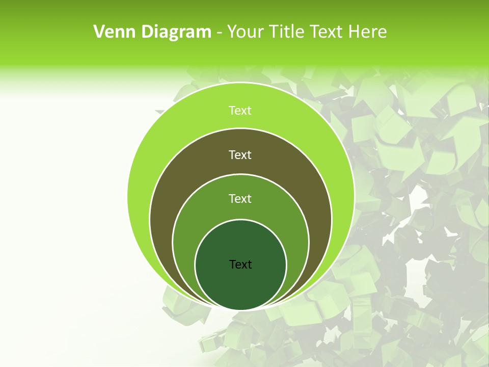 Recycle Symbol Glossy Shiny PowerPoint Template