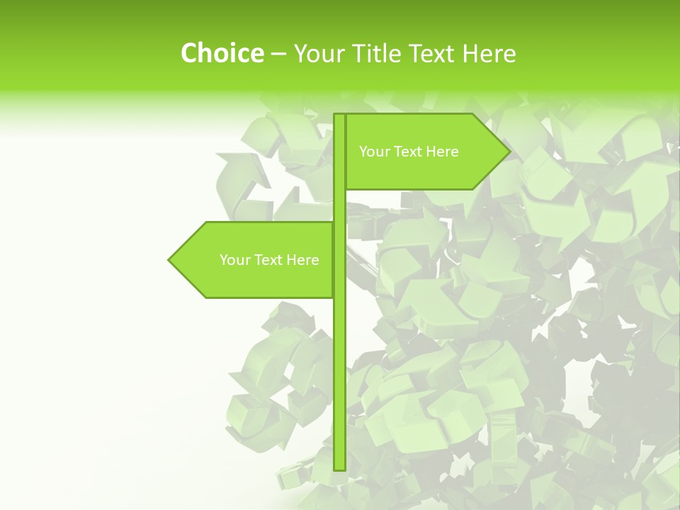 Recycle Symbol Glossy Shiny PowerPoint Template