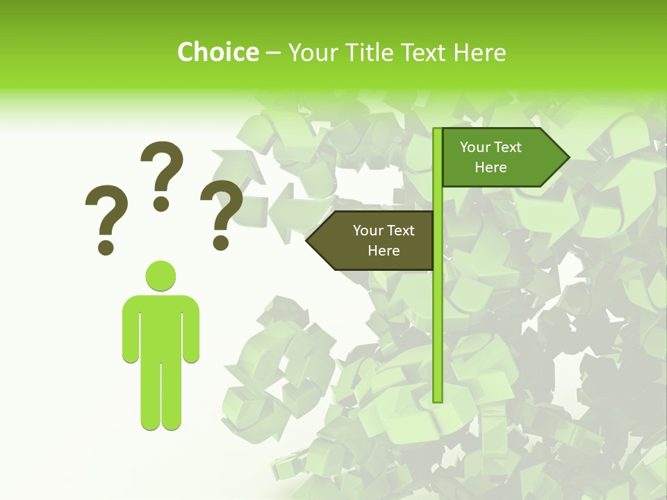 Recycle Symbol Glossy Shiny PowerPoint Template