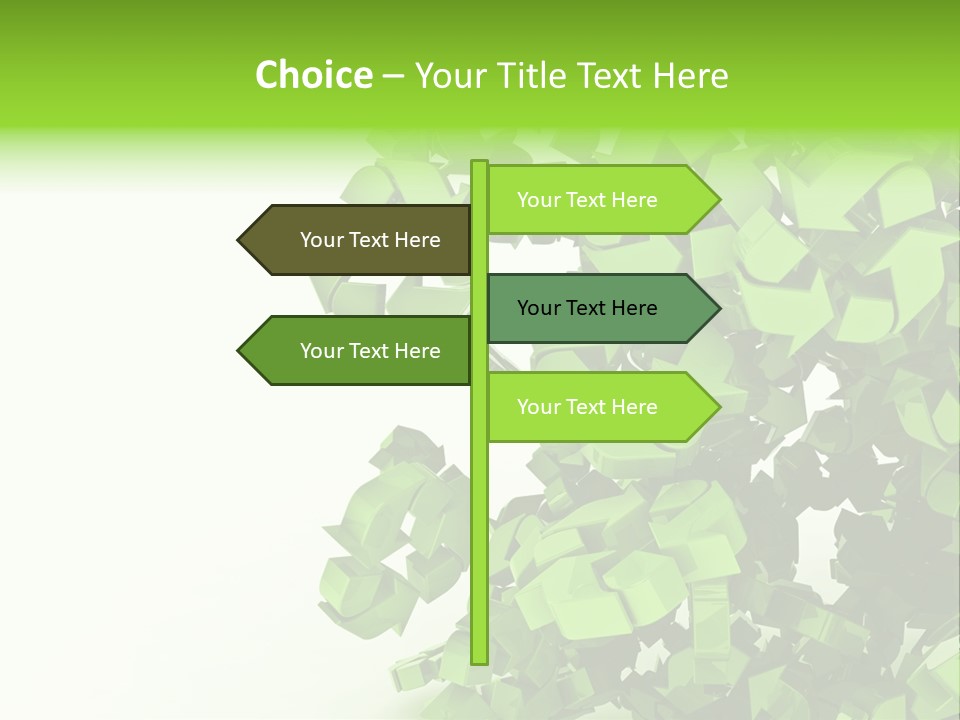 Recycle Symbol Glossy Shiny PowerPoint Template