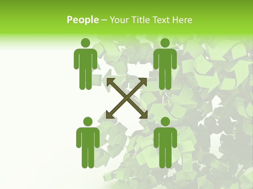 Recycle Symbol Glossy Shiny PowerPoint Template