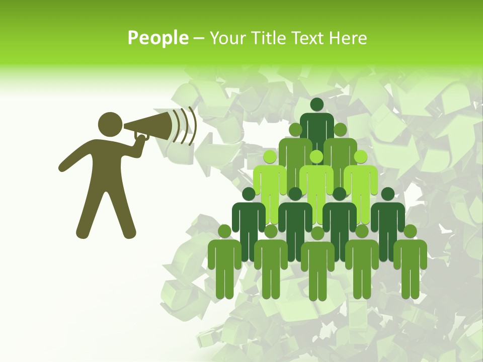 Recycle Symbol Glossy Shiny PowerPoint Template