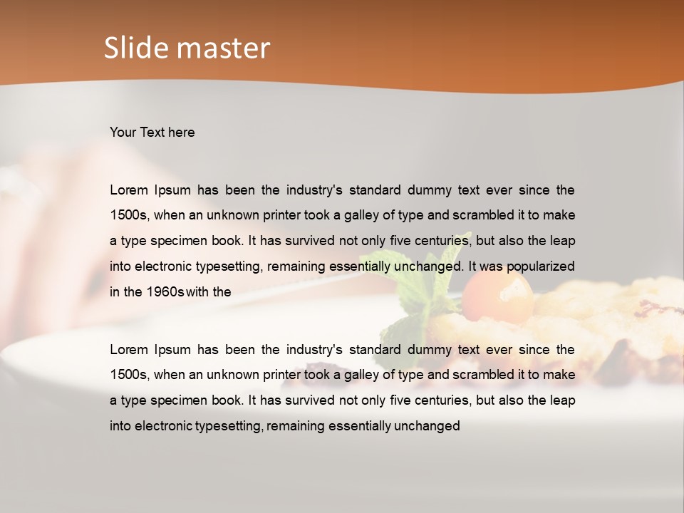 Sitting Breakfast White PowerPoint Template