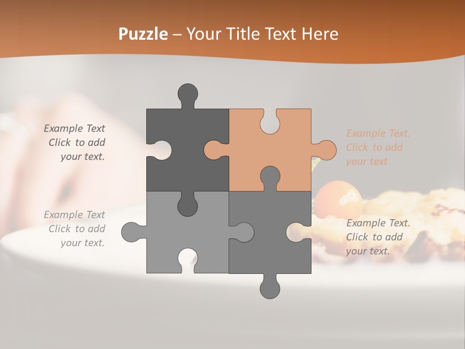 Sitting Breakfast White PowerPoint Template