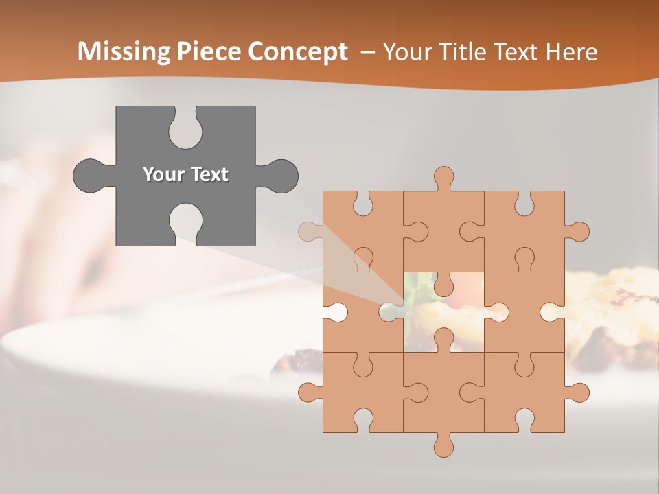 Sitting Breakfast White PowerPoint Template