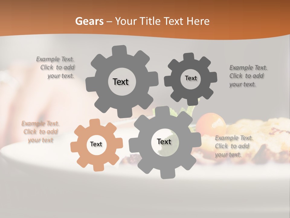 Sitting Breakfast White PowerPoint Template