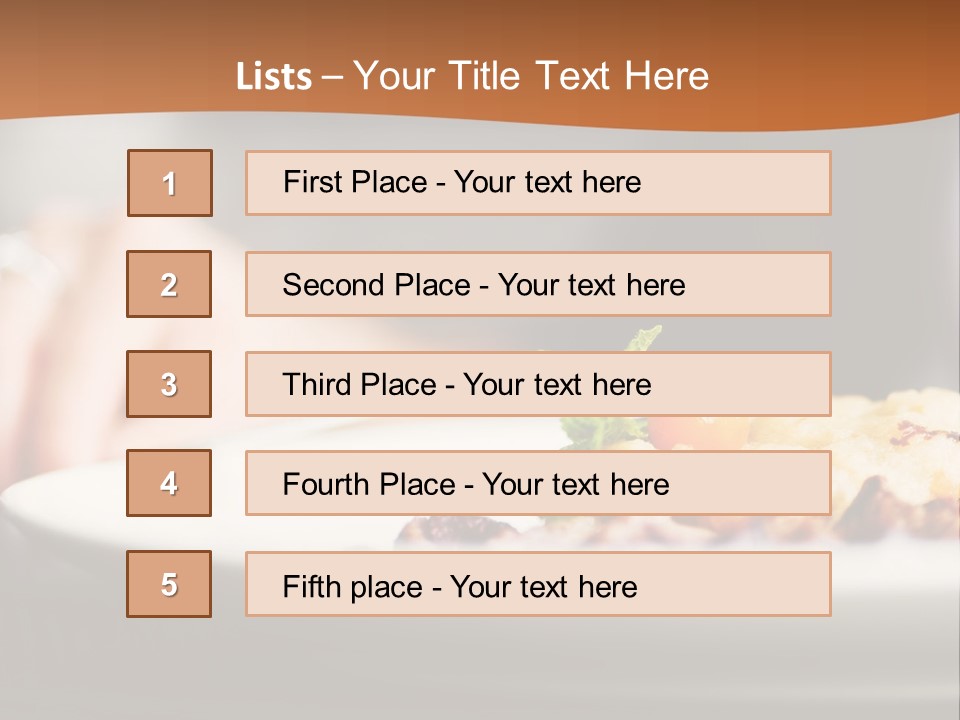 Sitting Breakfast White PowerPoint Template