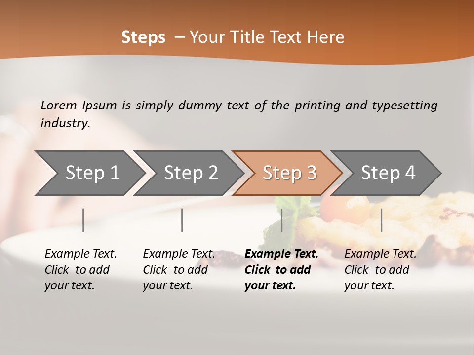 Sitting Breakfast White PowerPoint Template