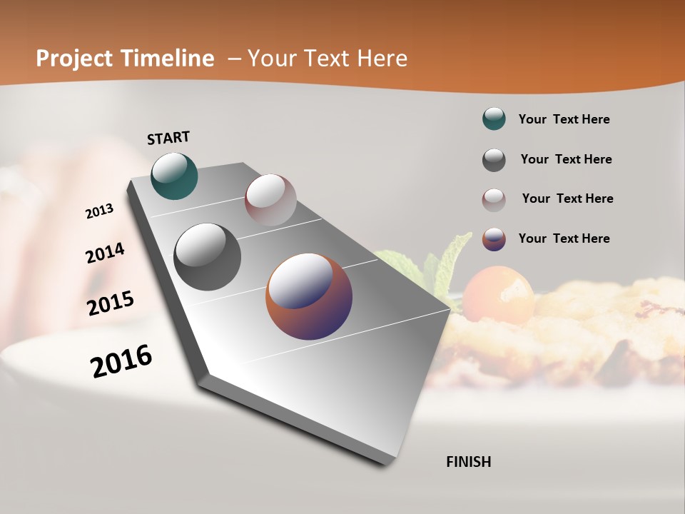 Sitting Breakfast White PowerPoint Template