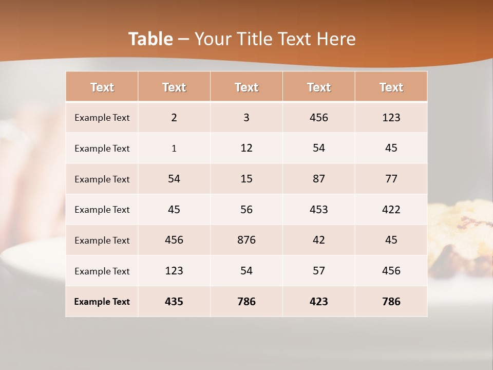 Sitting Breakfast White PowerPoint Template