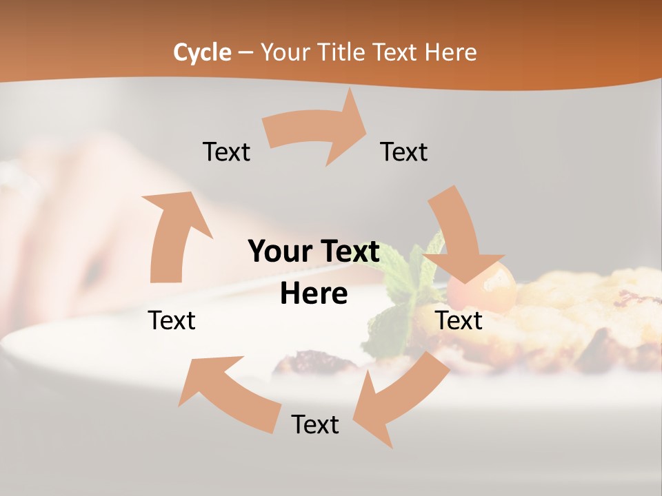 Sitting Breakfast White PowerPoint Template