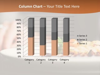 Sitting Breakfast White PowerPoint Template