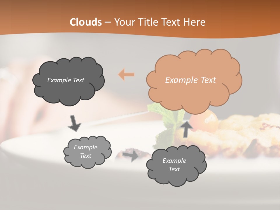 Sitting Breakfast White PowerPoint Template