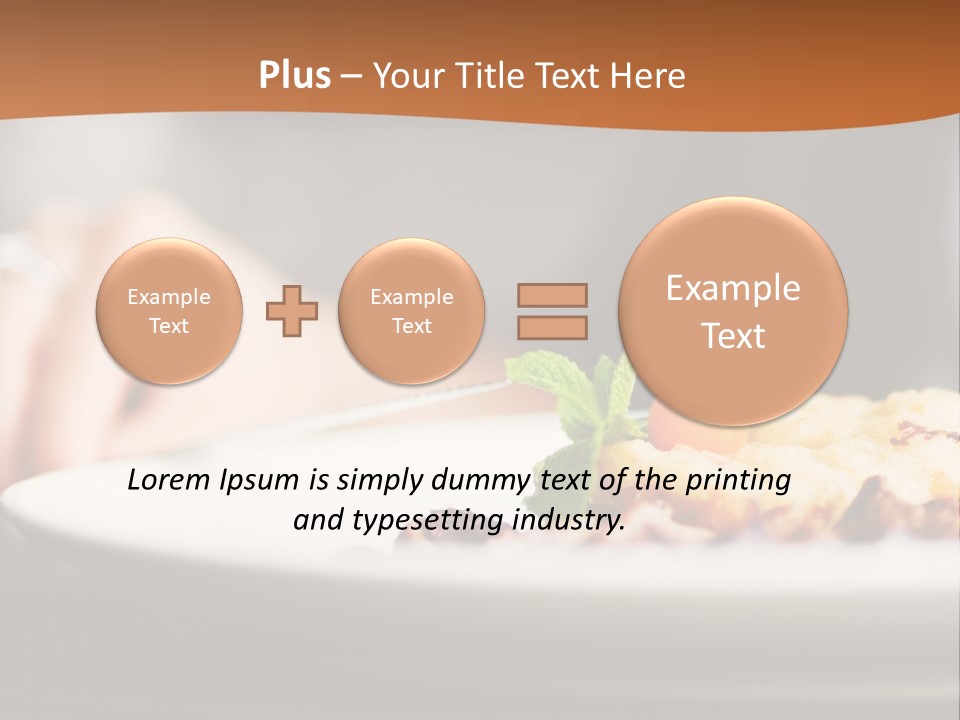 Sitting Breakfast White PowerPoint Template