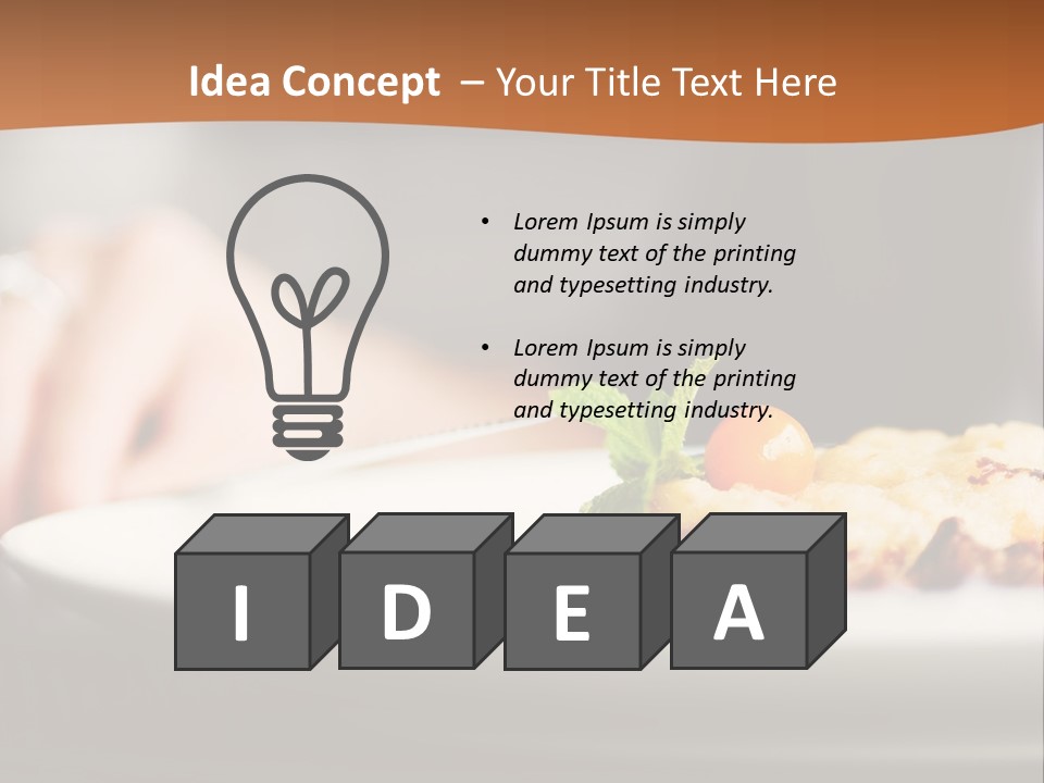 Sitting Breakfast White PowerPoint Template