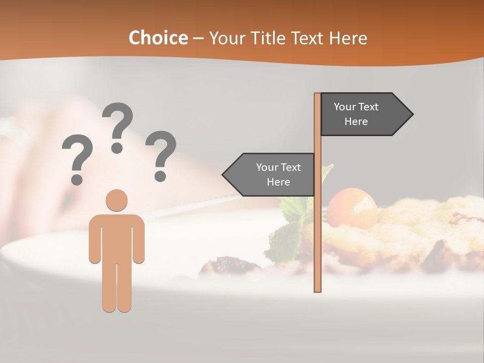 Sitting Breakfast White PowerPoint Template