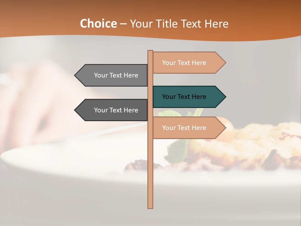 Sitting Breakfast White PowerPoint Template