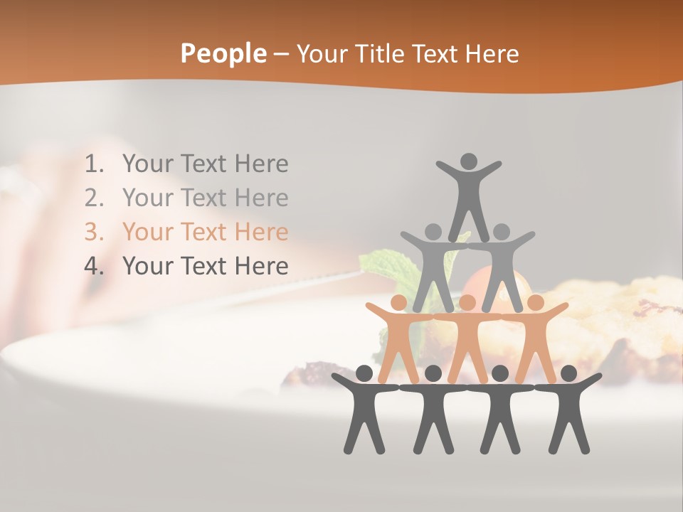 Sitting Breakfast White PowerPoint Template