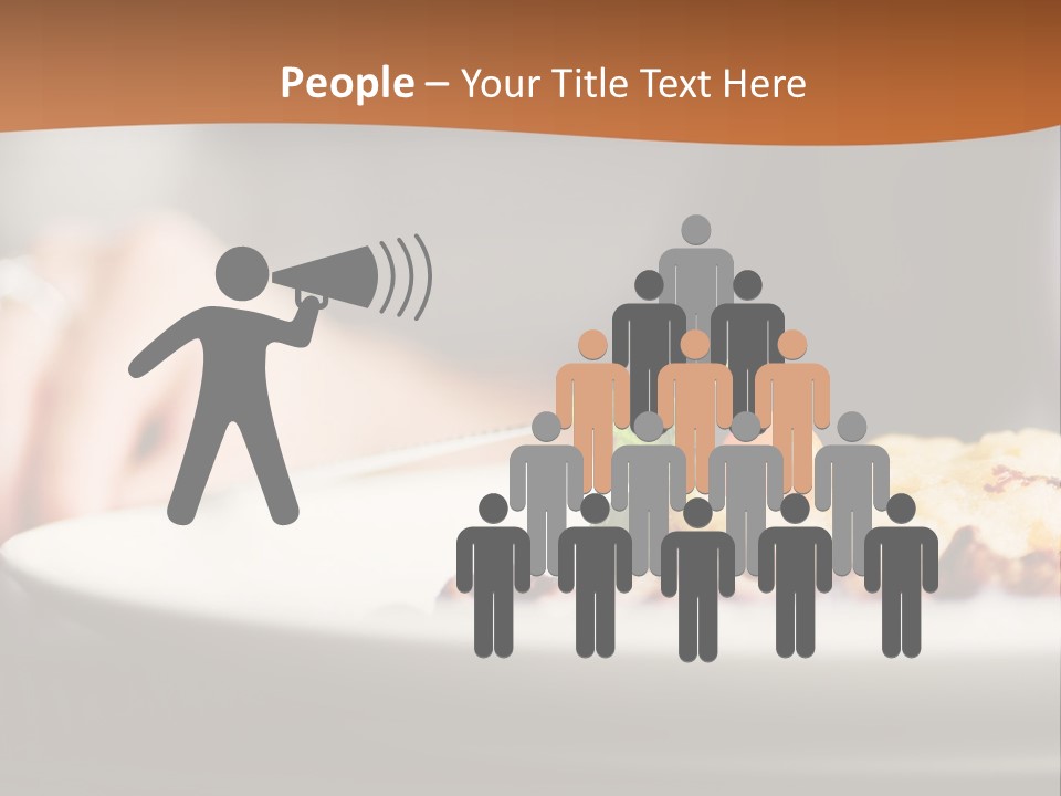 Sitting Breakfast White PowerPoint Template