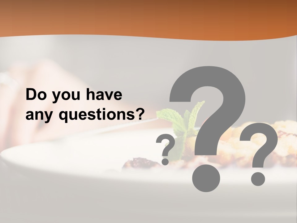 Sitting Breakfast White PowerPoint Template