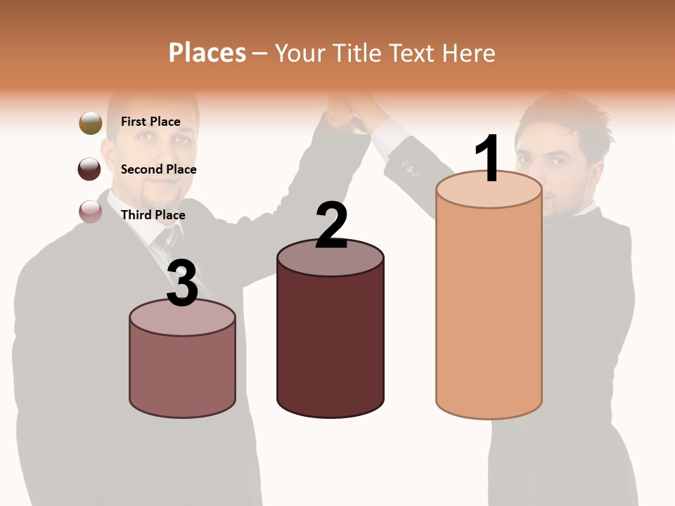 Businessmen Professional Highfive PowerPoint Template