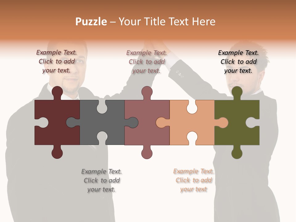 Businessmen Professional Highfive PowerPoint Template