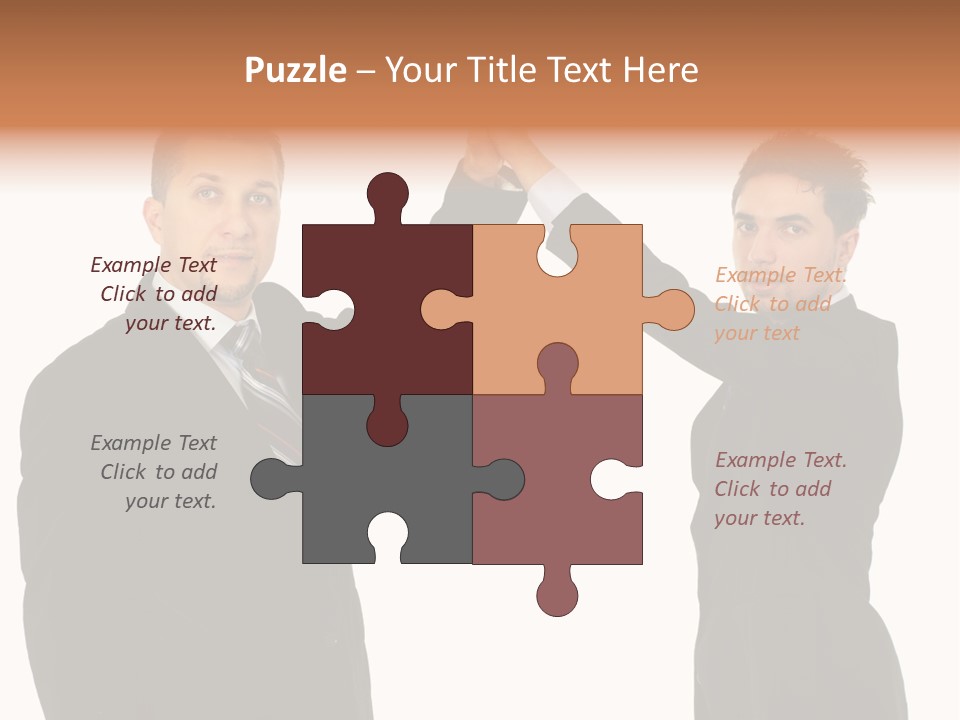 Businessmen Professional Highfive PowerPoint Template
