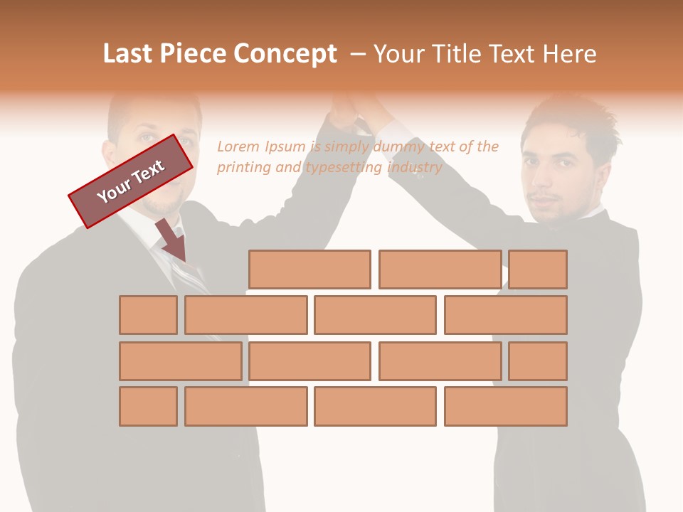 Businessmen Professional Highfive PowerPoint Template