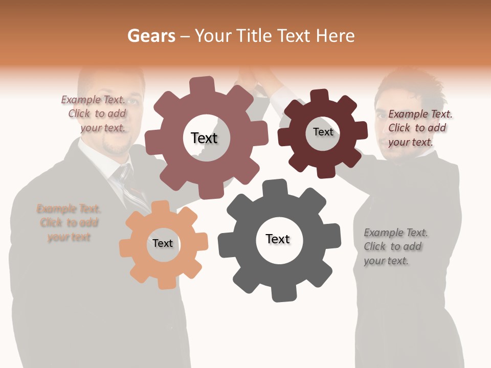 Businessmen Professional Highfive PowerPoint Template