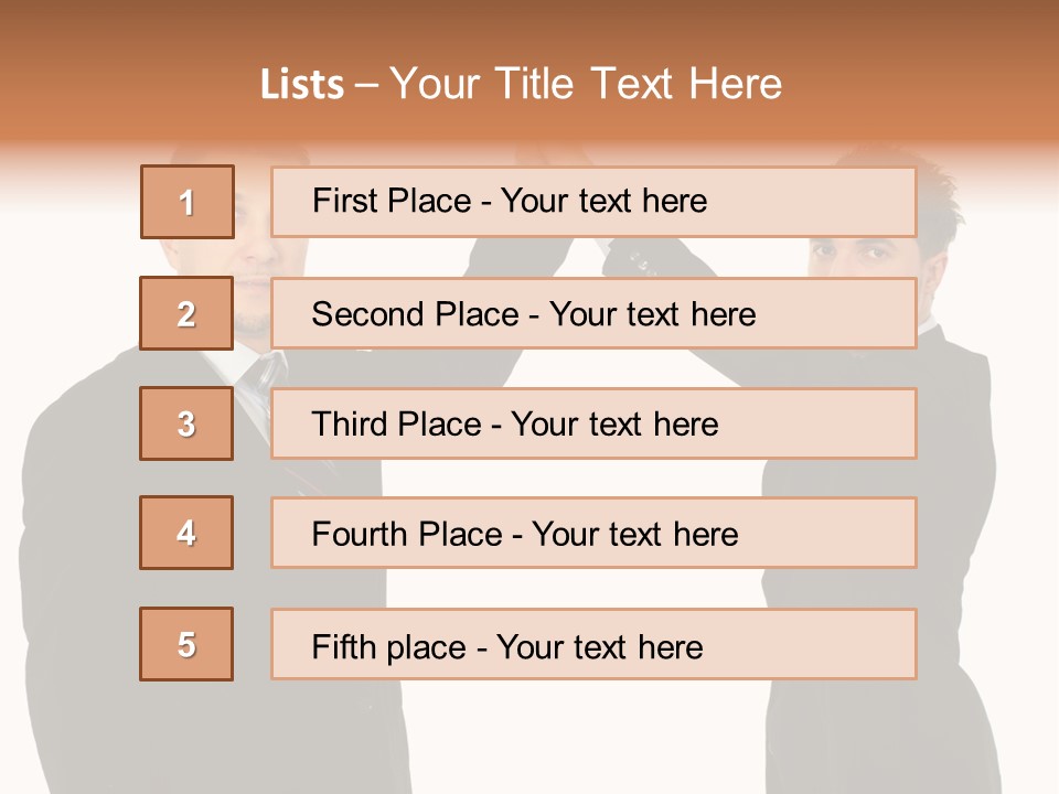 Businessmen Professional Highfive PowerPoint Template