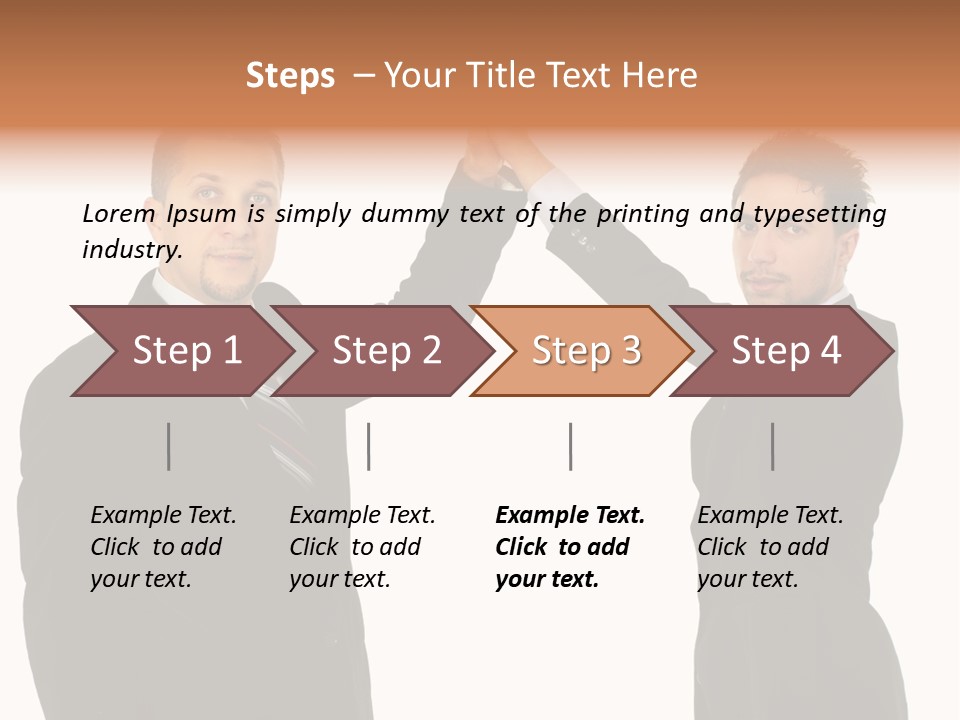 Businessmen Professional Highfive PowerPoint Template